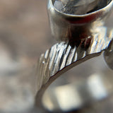 Rutilated Quartz and Tourmaline Gemstone Ring