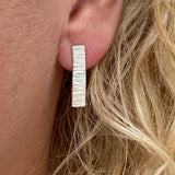 Hammered Rectangular earrings