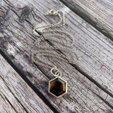 Hexagonal Montana Agate Pendant