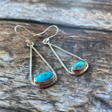 silver turquoise earrings