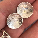Engraved Saucer Earrings