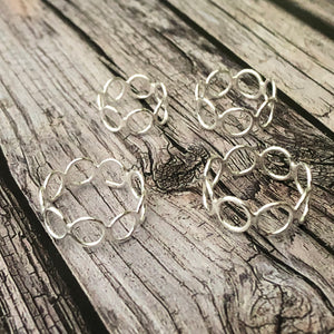 silver circle earrings