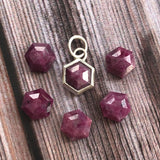 Hexagonal Ruby Necklace