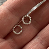 Large Hammered Donut earrings
