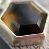 Hexagonal Montana Agate Pendant