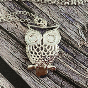 silver owl pendant