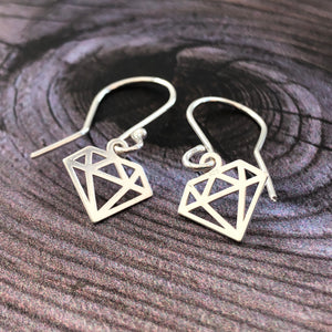 silver geometric earrings