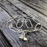 Silver oval link bracelet